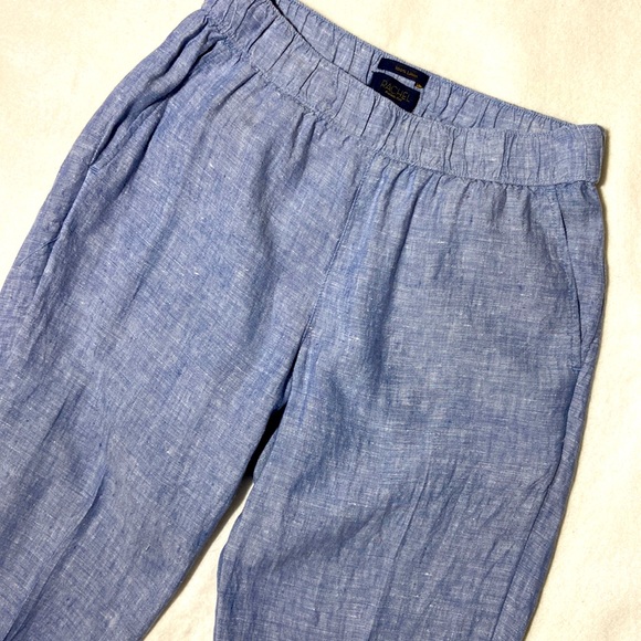 RACHEL “Rachel Roy” 100% Washable Linen Ankle Pants. Small. Chambray Blue. - Picture 6 of 13